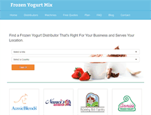 Tablet Screenshot of frozenyogurtmix.com